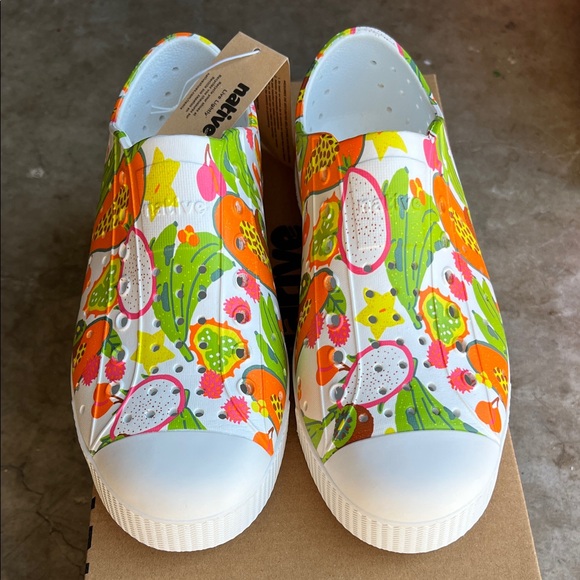 Native Other - Native Kids Sneakers with Orange and Green Fruit Print size 3